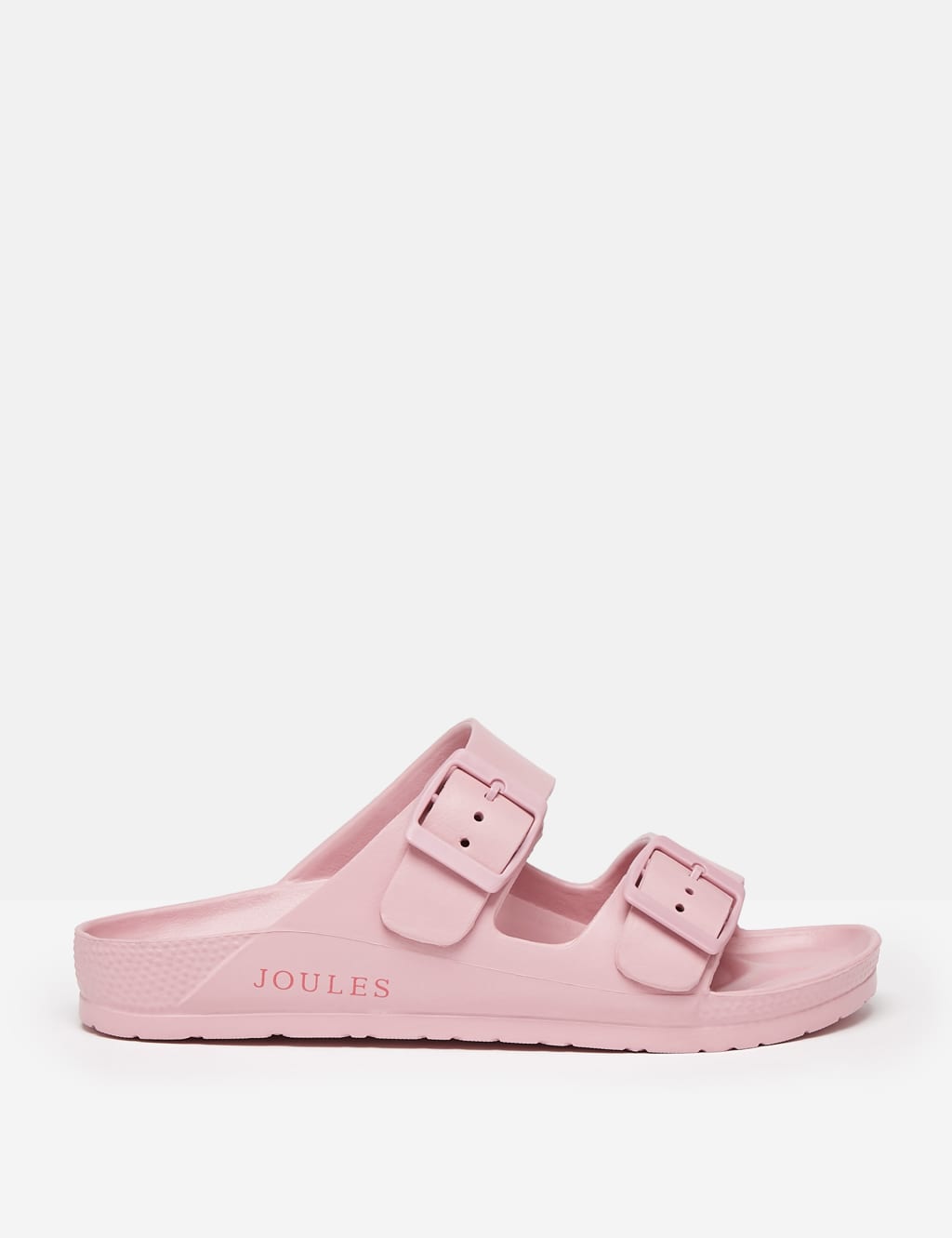 Joules Women's Buckle Flat Sliders - 4 - Pink, Pink,White
