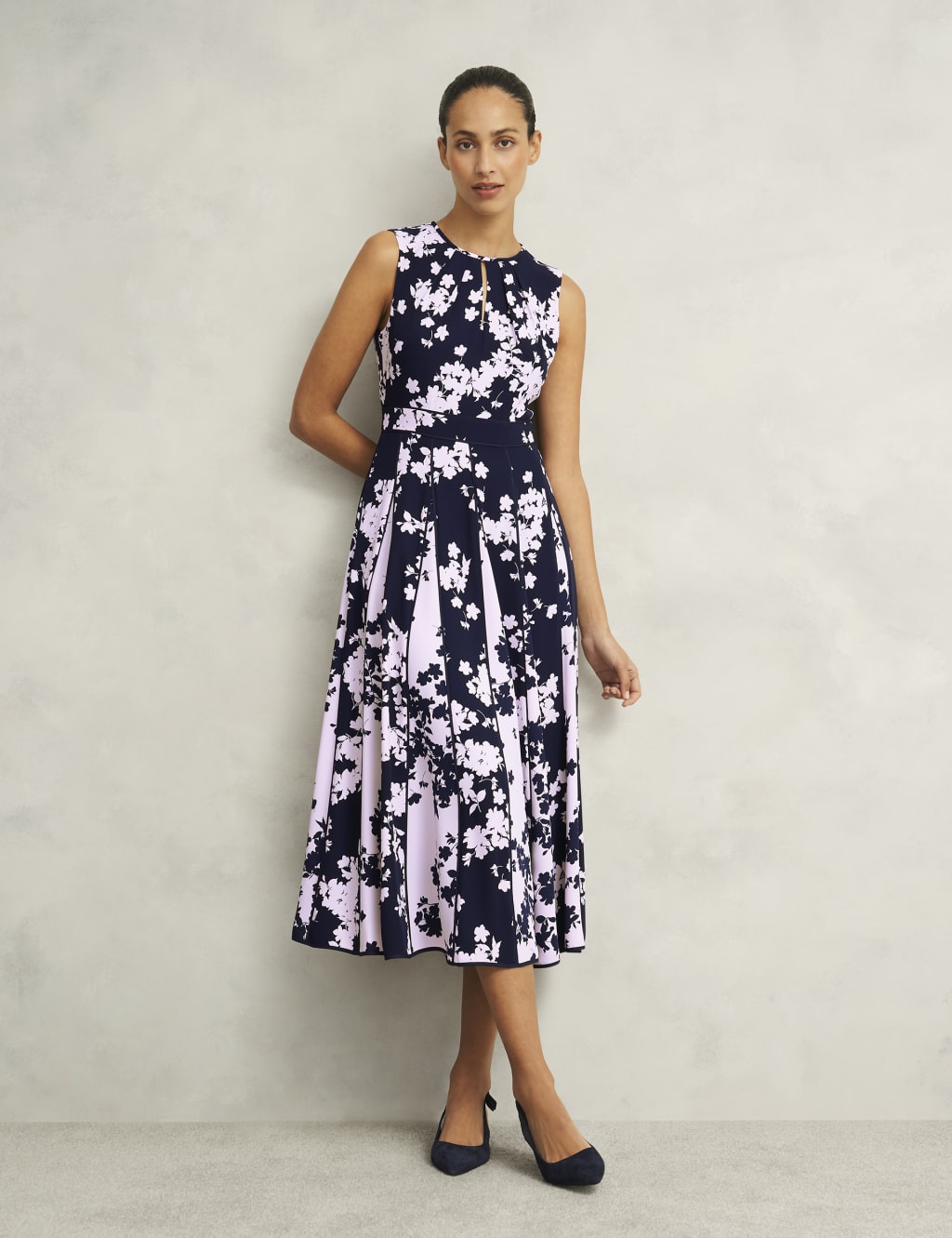 Angelica Floral Knee Length Skater Dress