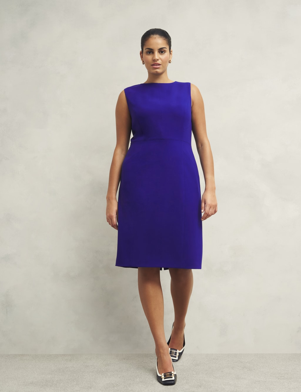 Stitch Detail Knee Length Bodycon Dress