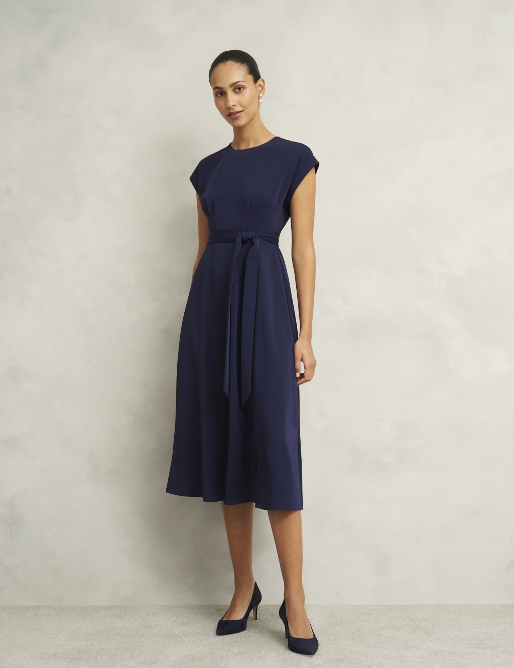 Radclyffe Round Neck Midi Waisted Dress