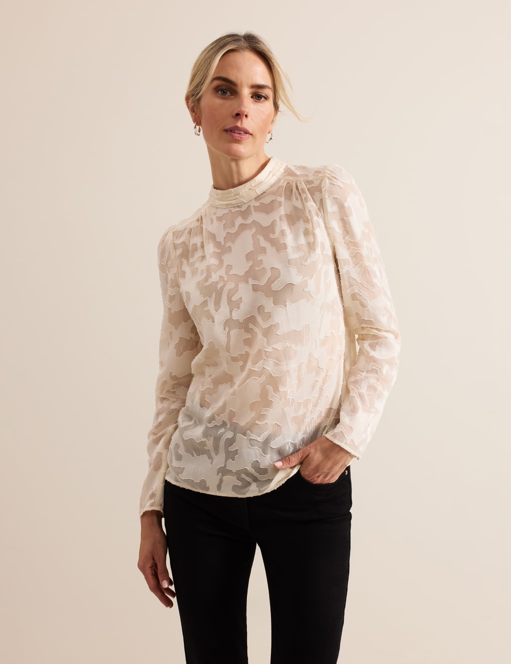 Tulsi Funnel Neck Blouse