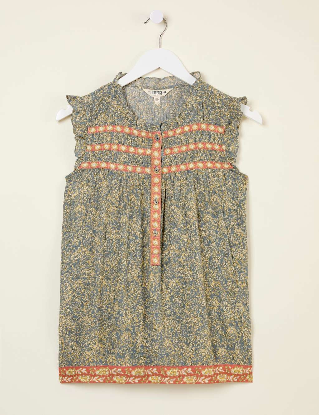 Ditsy Floral Frill Neck Blouse