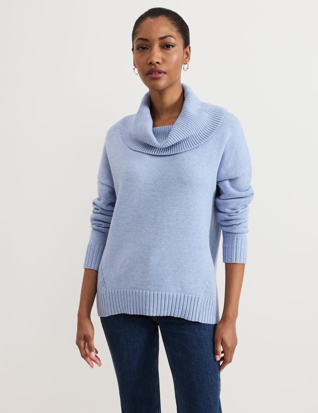 Ladies cowl neck jumper store