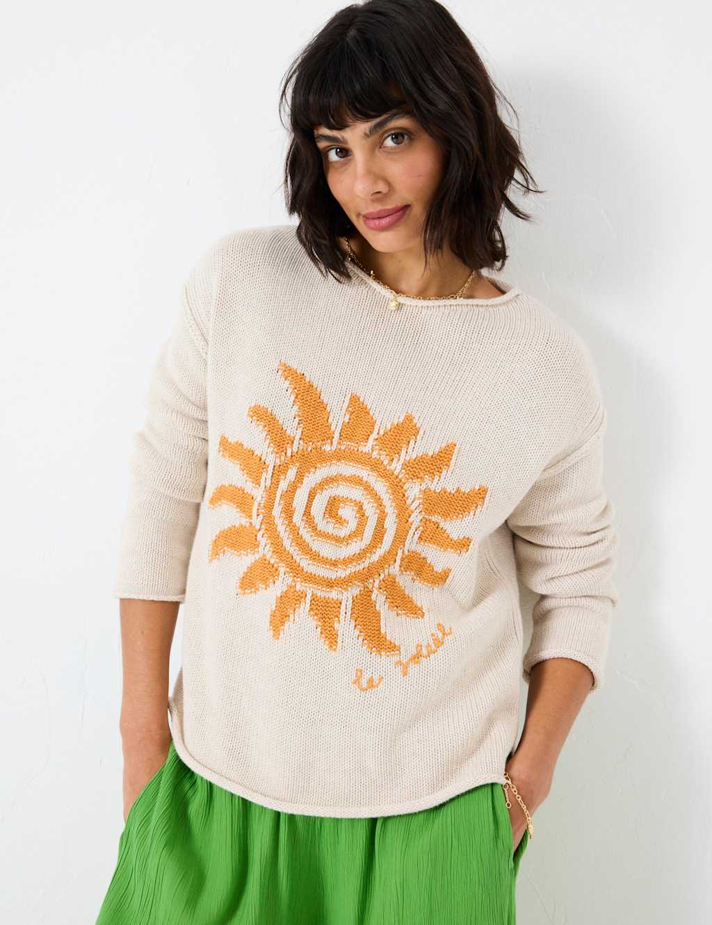 Pure Cotton Textured Sun Jumper