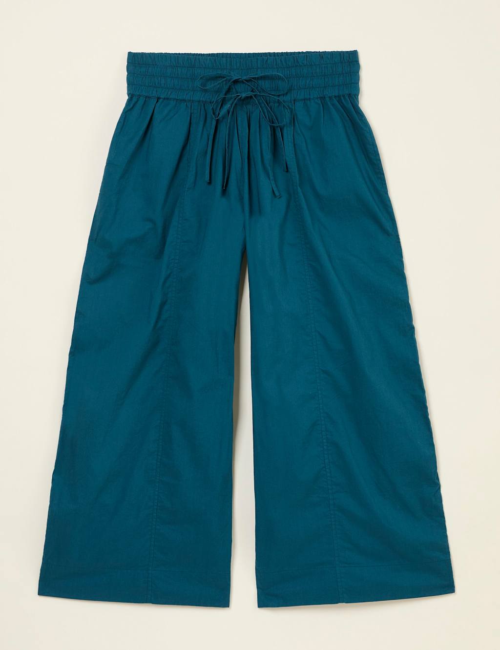Pure Cotton Drawstring Wide Leg Culottes