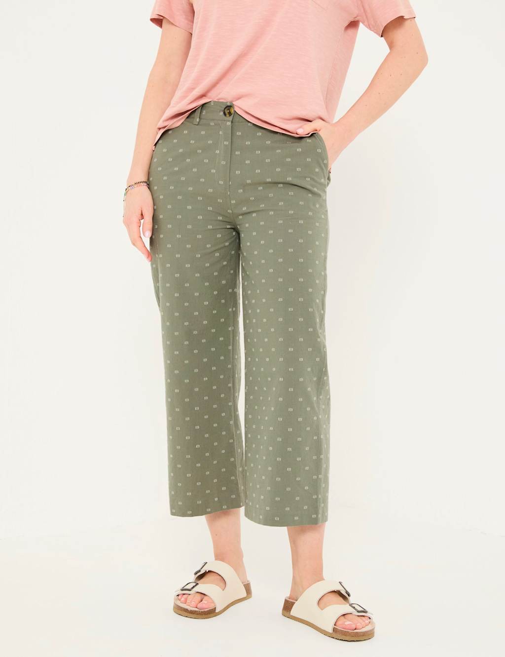 Pure Cotton Embroidered Culottes