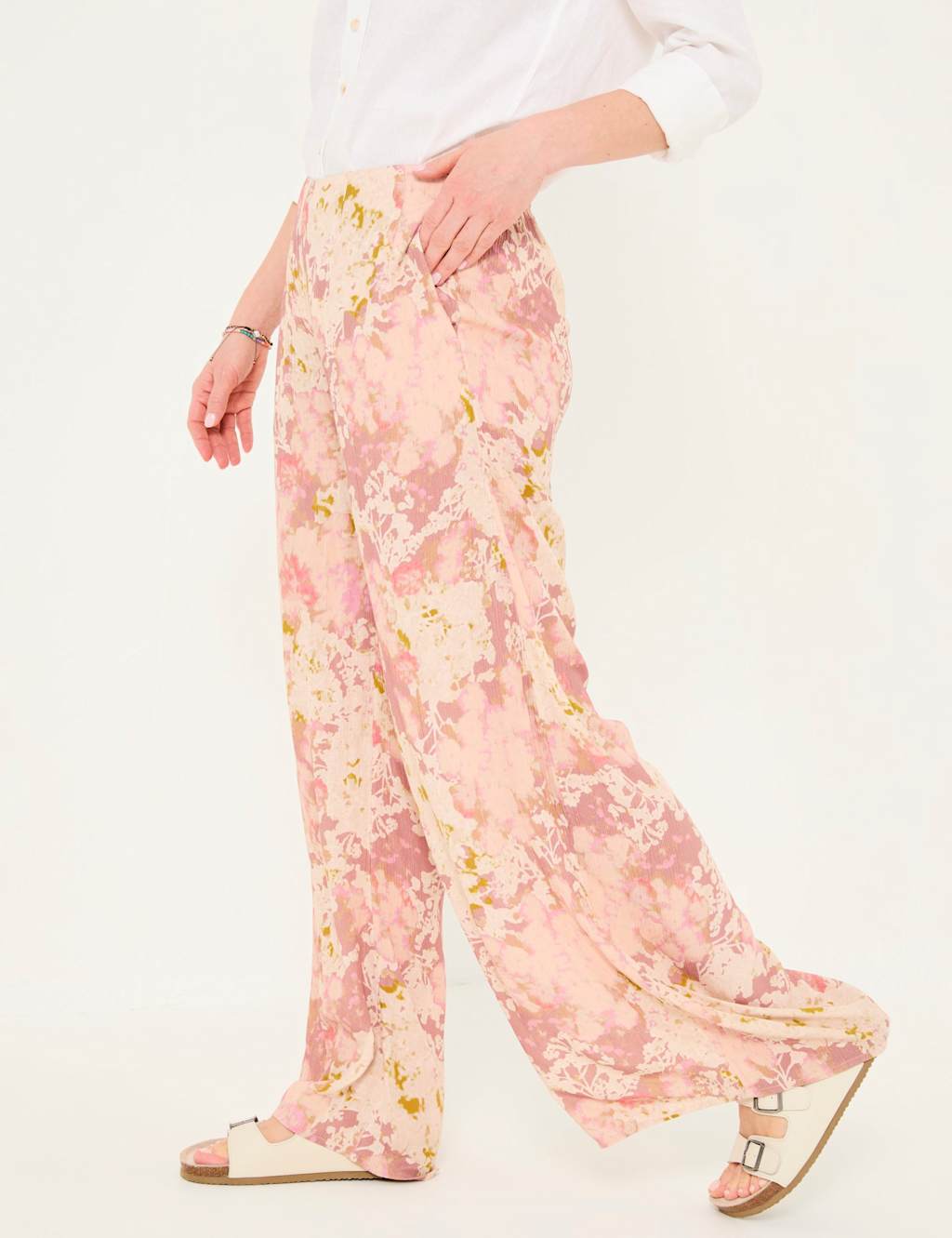 Floral Elasticated Waist Wide Leg Culottes