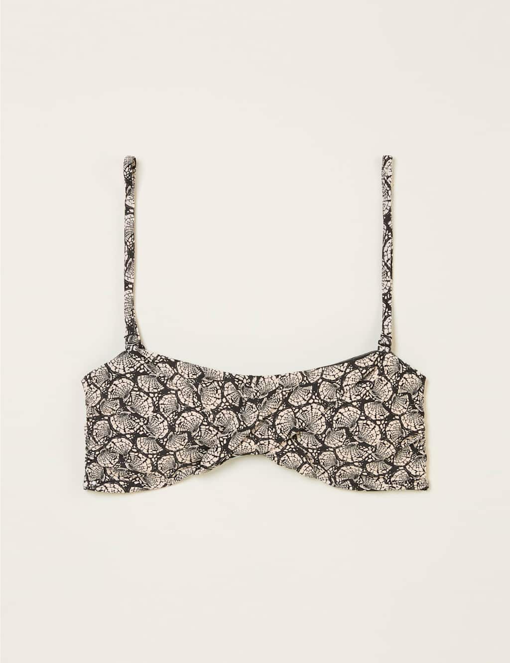 Shell Print Bandeau Bikini Top