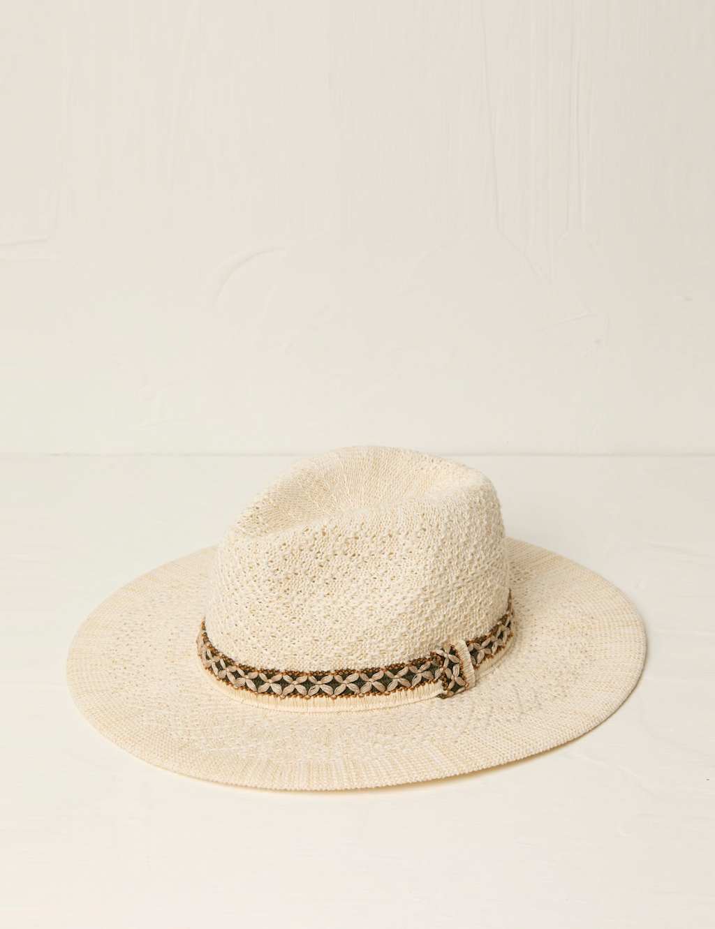Pure Cotton Embellished Fedora Hat