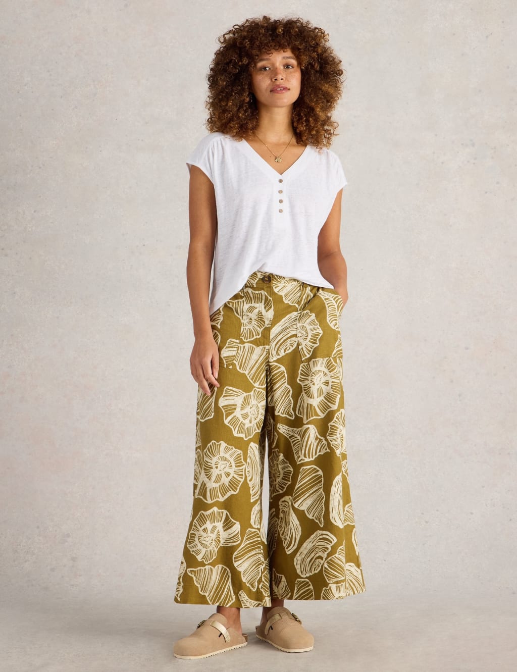 Linen Blend Culottes