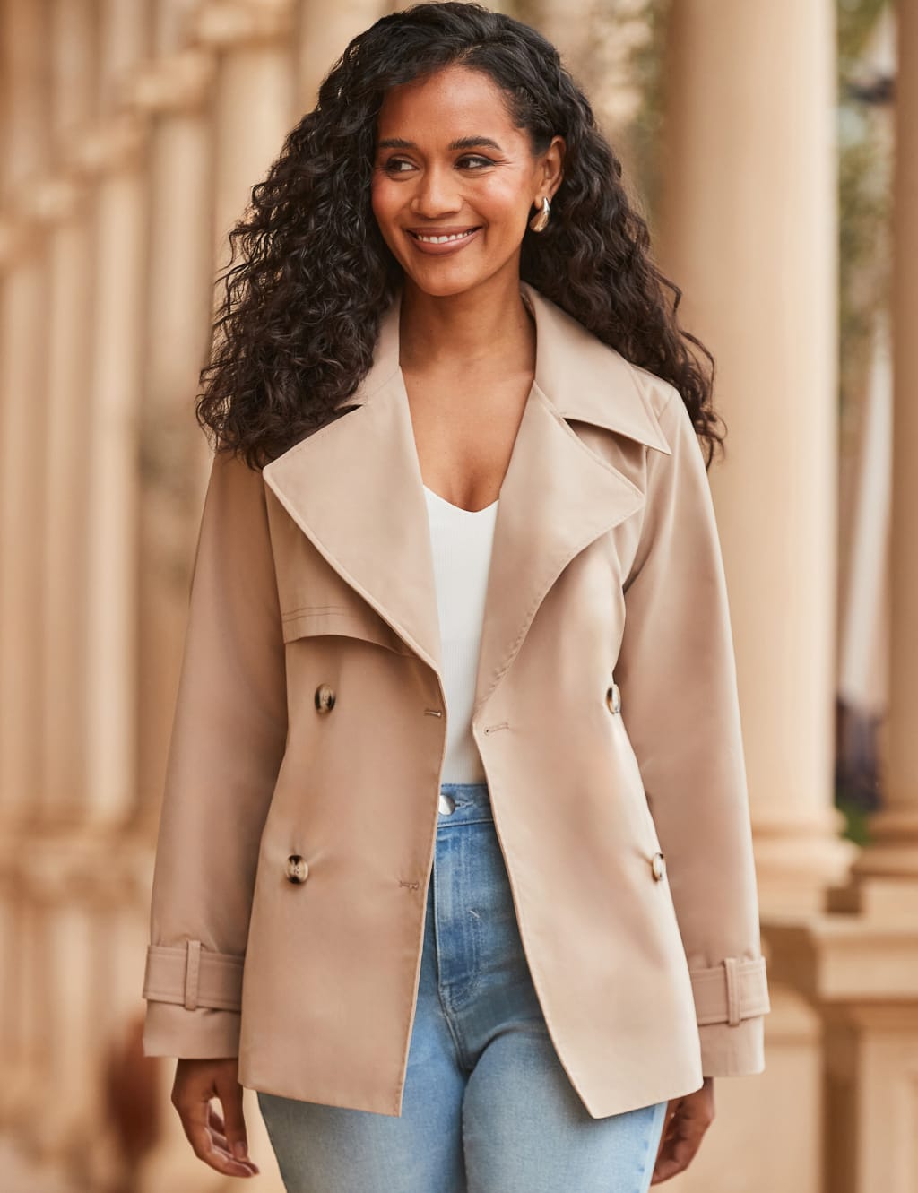 Women s Plus size Trench Coats at M S