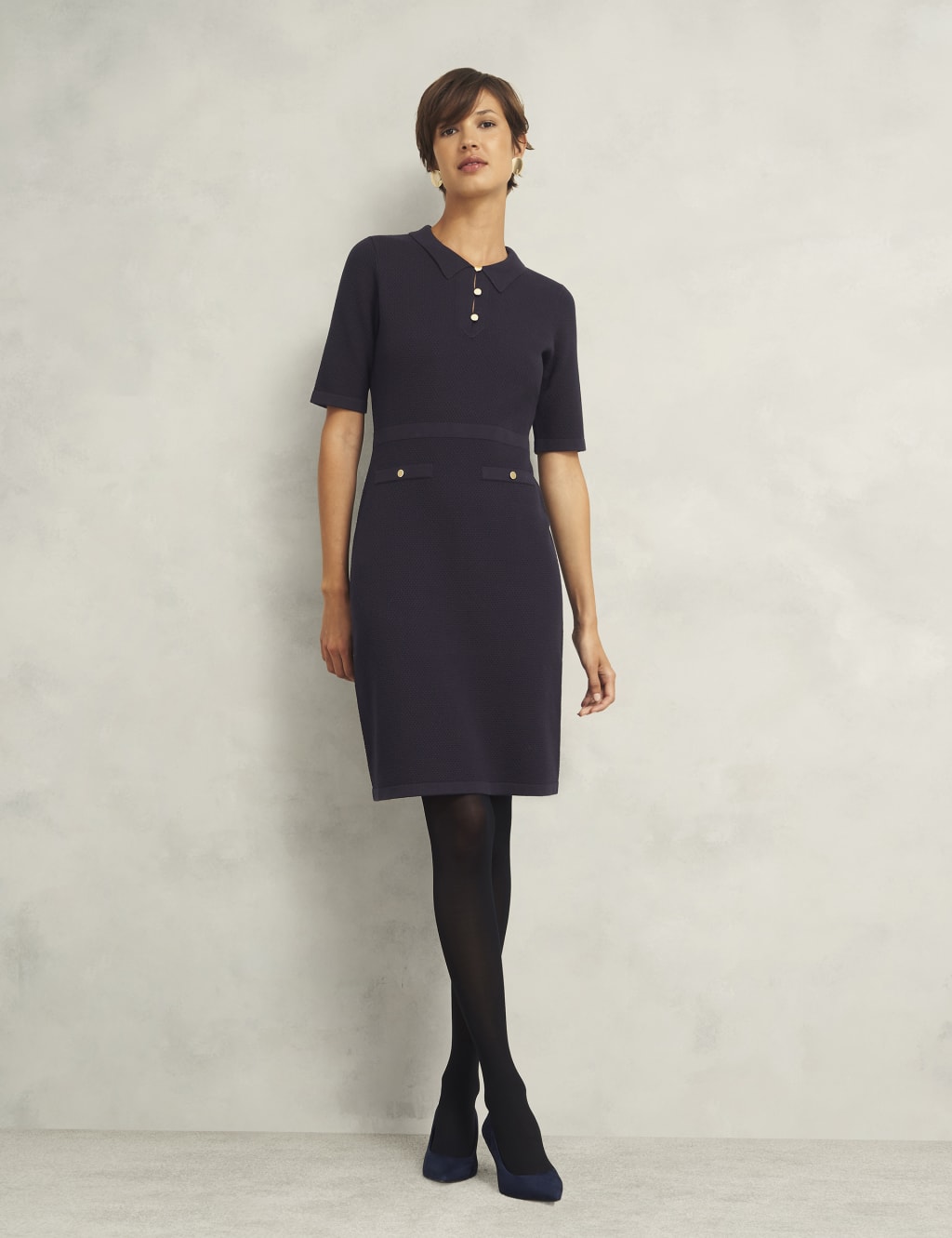 Knitted Knee Length Bodycon Dress