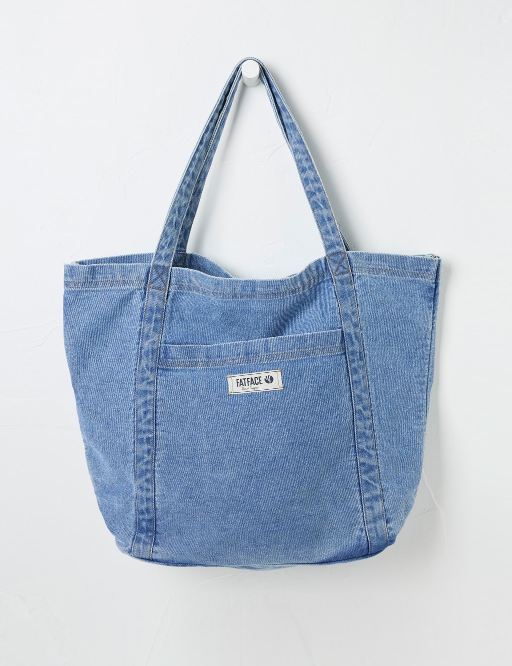 FatFace Denim Tote Bag Blue Denim