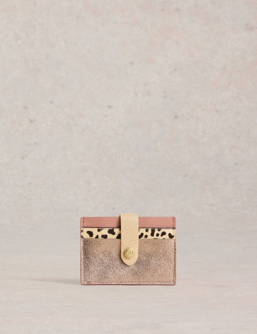 Leather Leopard Print Card Holder