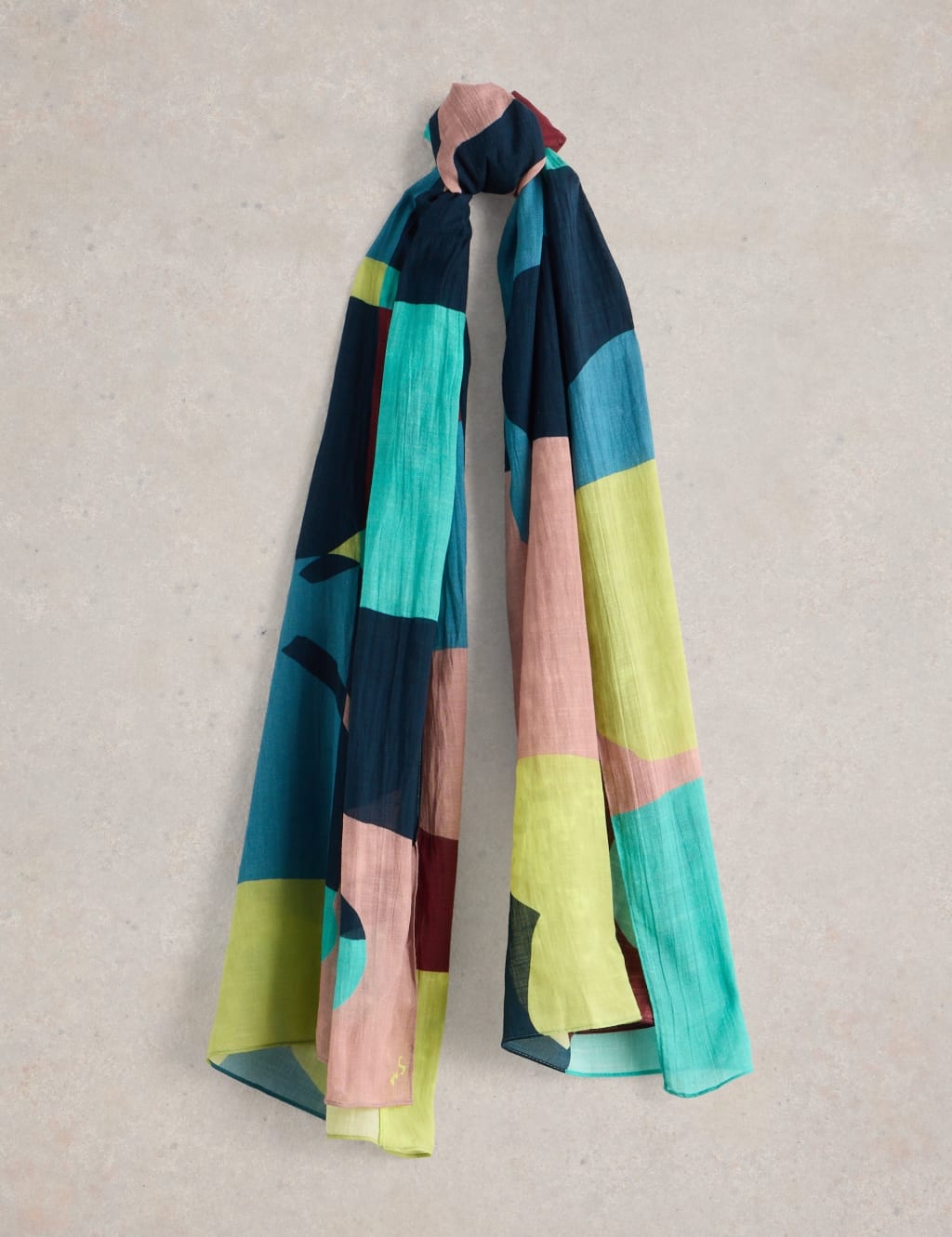 Cotton Blend Printed Floral Scarf
