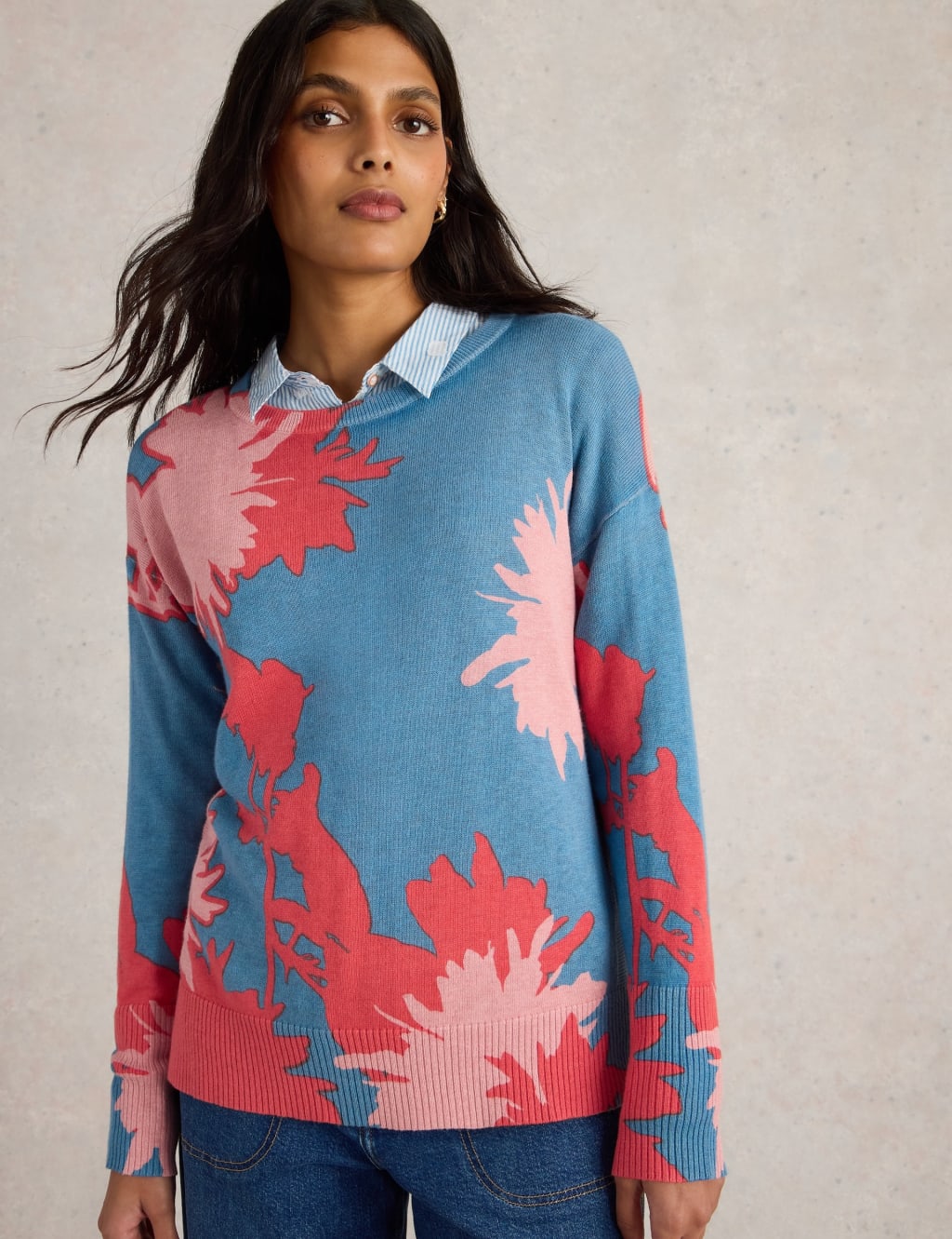 Cotton Rich Floral Jumper