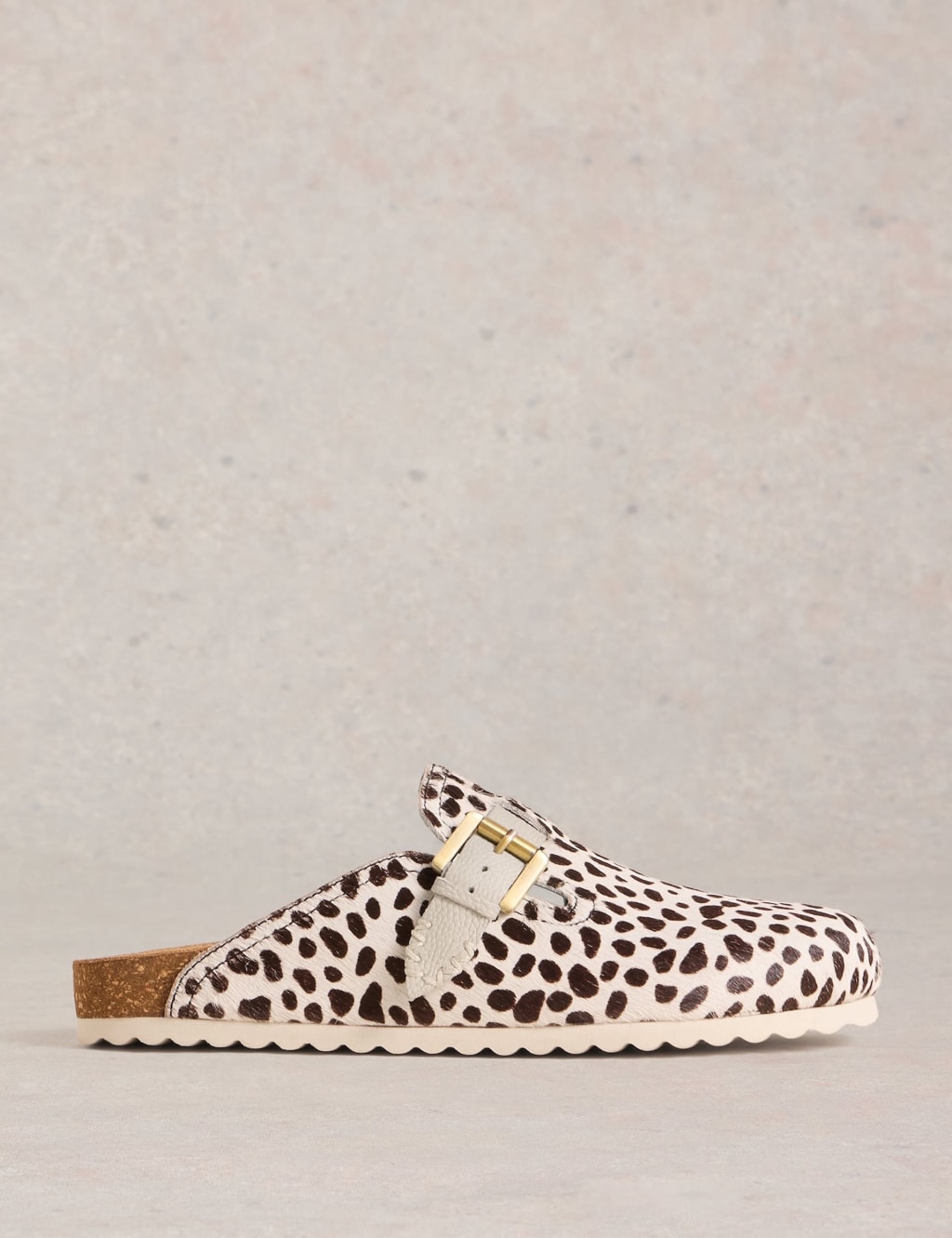 Suede Animal Print Mules