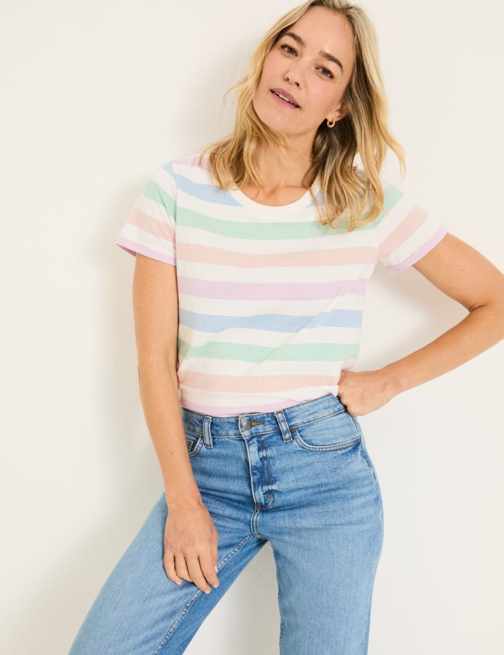 Pure Cotton Striped T-Shirt