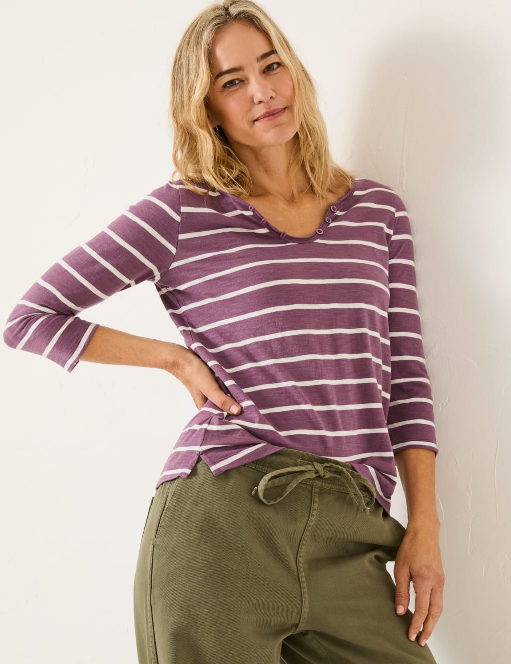 Pure Cotton Striped T-Shirt