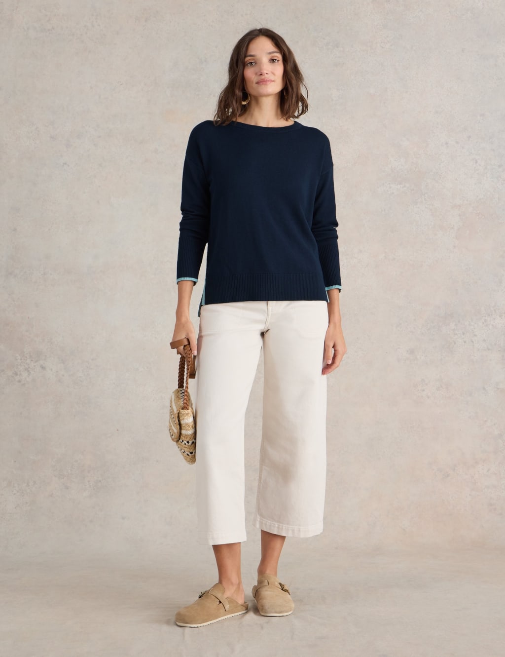 Cotton Rich Crew Neck Jumper
