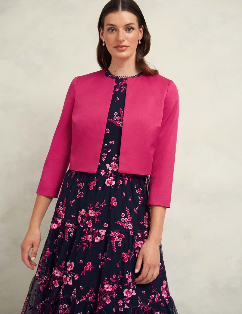 Hobbs pink dress and jacket outlet