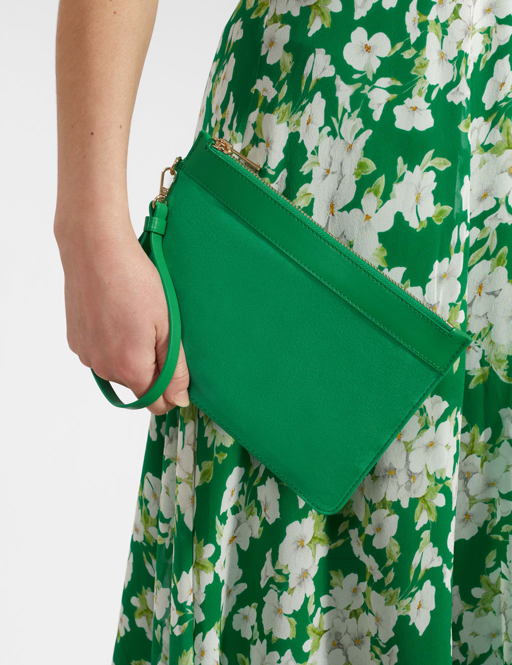 Suede Clutch Bag