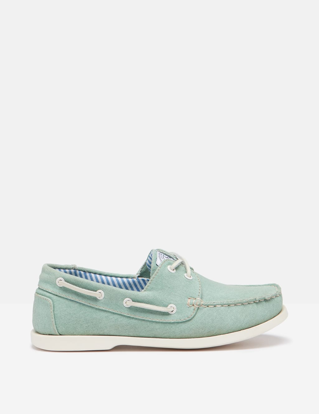 Canvas Lace Up Flat Boat Shoes