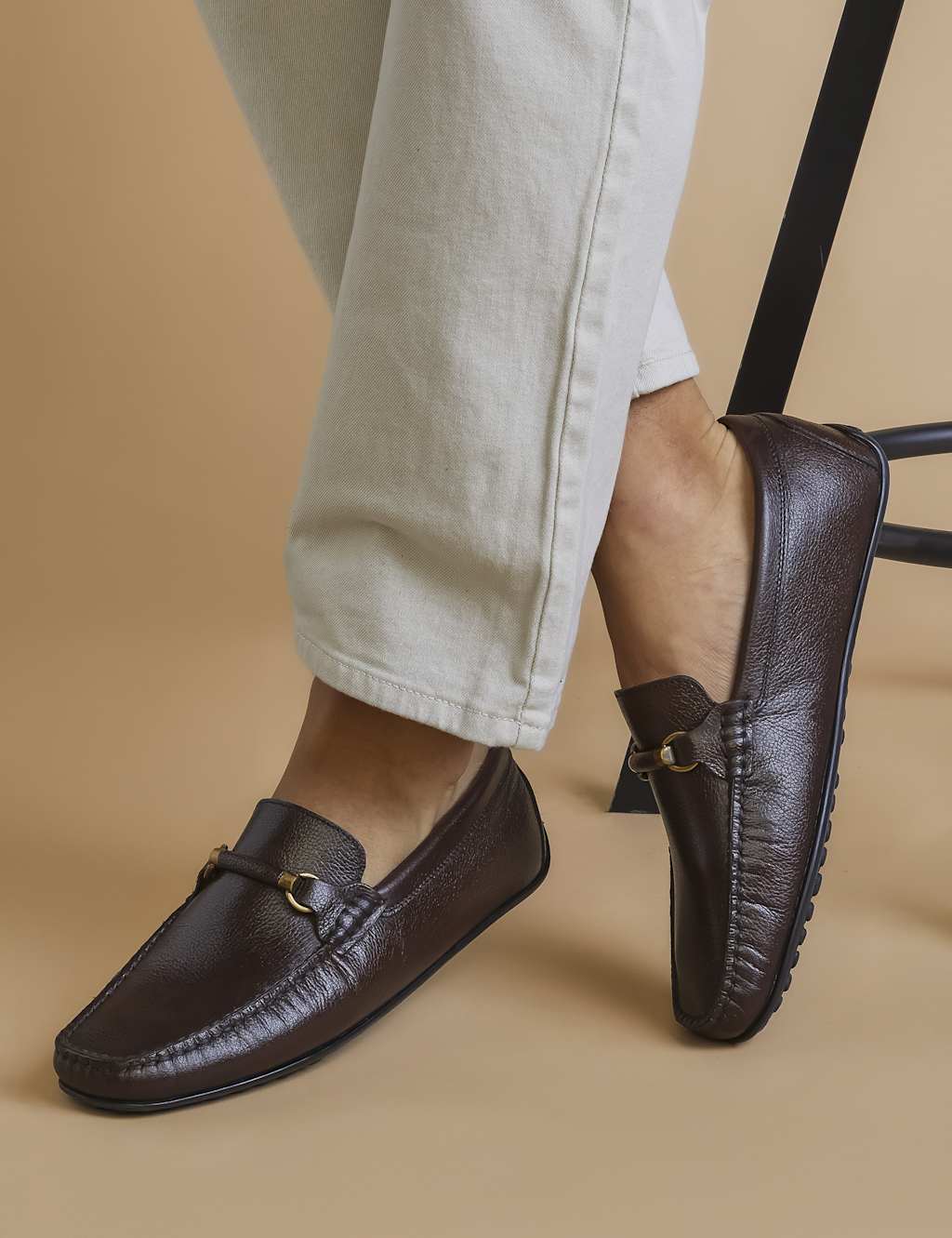 Leather Slip-On Loafers