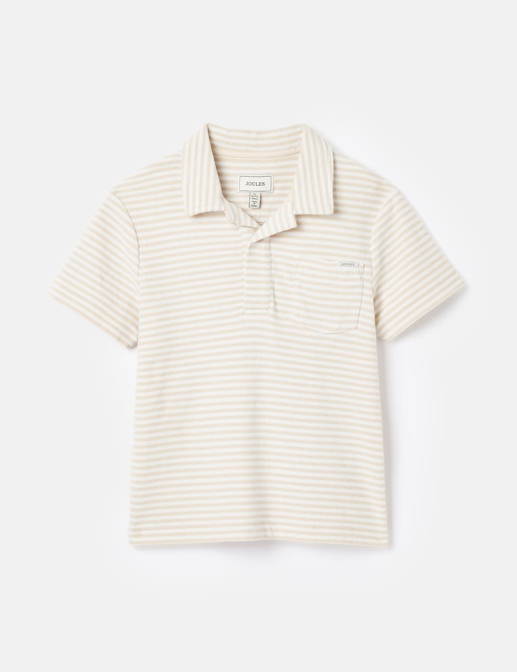 Pure Cotton Towelling Striped Polo Shirt (2-11 Yrs)