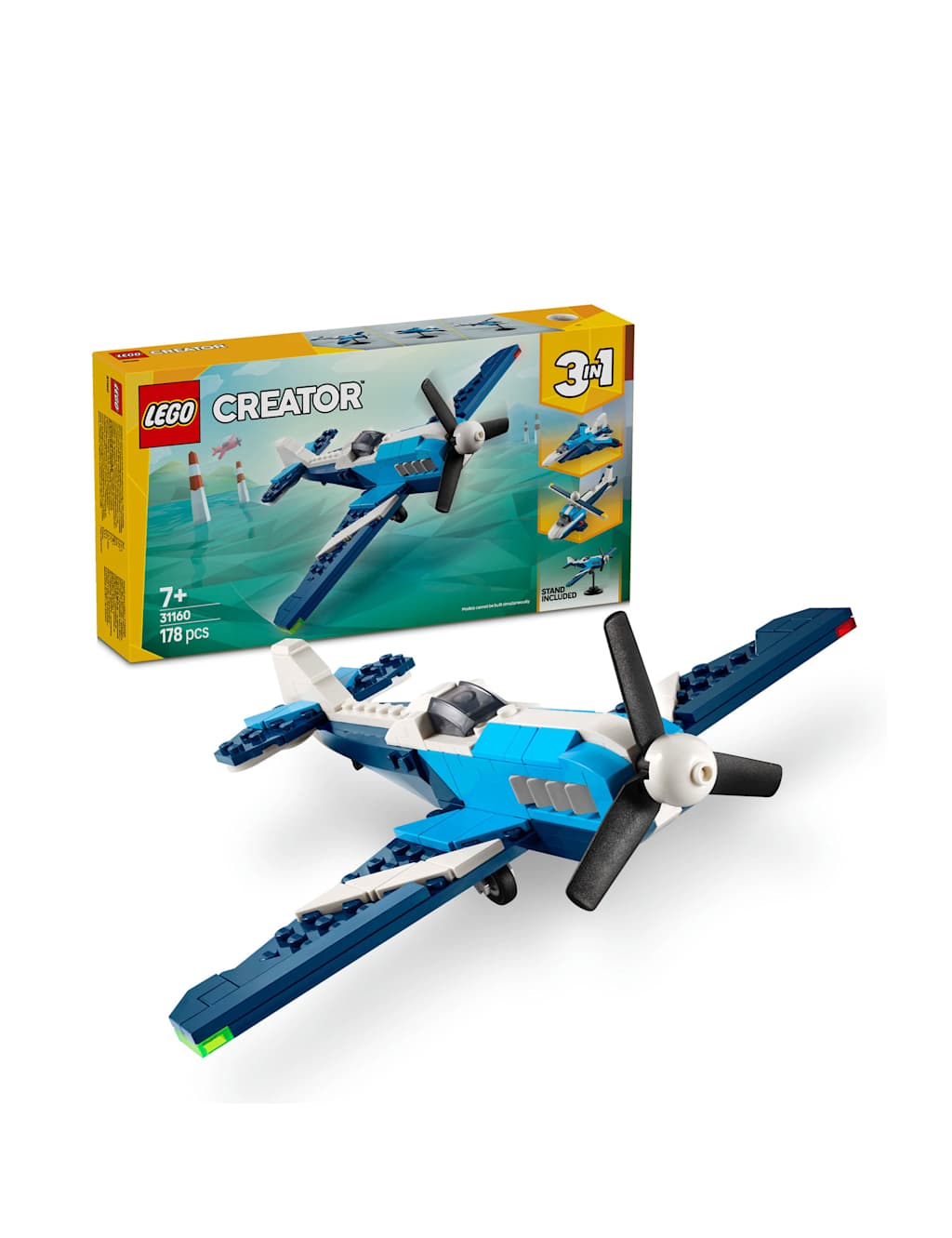LEGO® Creator 3in1 Aircraft: Race Plane Toy Set   (7+ Yrs)