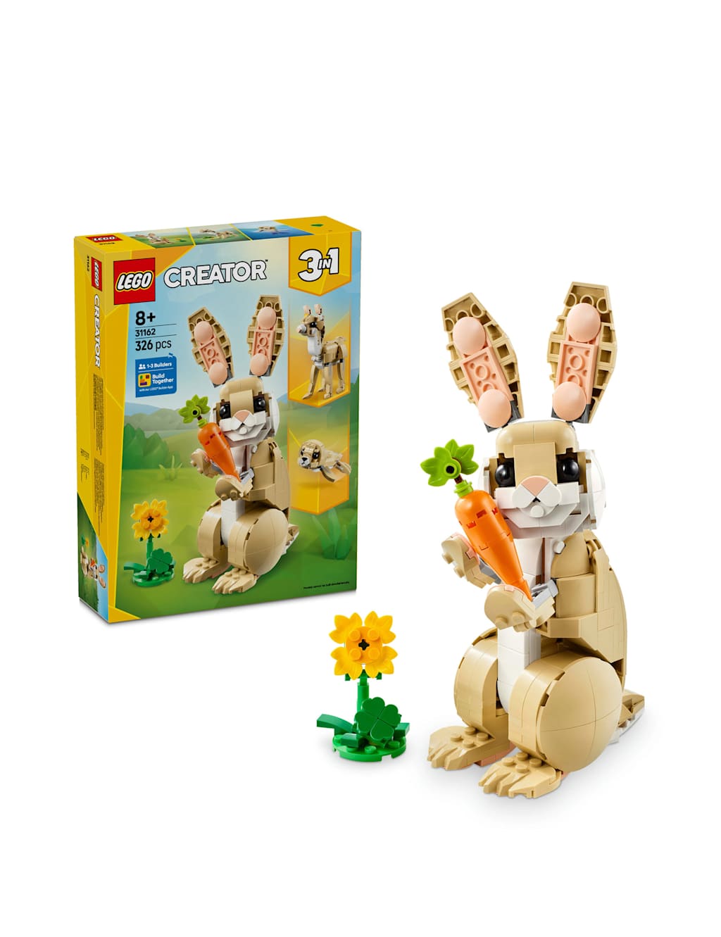 LEGO® Creator 3in1 Cute Bunny, Toy Animal Set   (8+ Yrs)