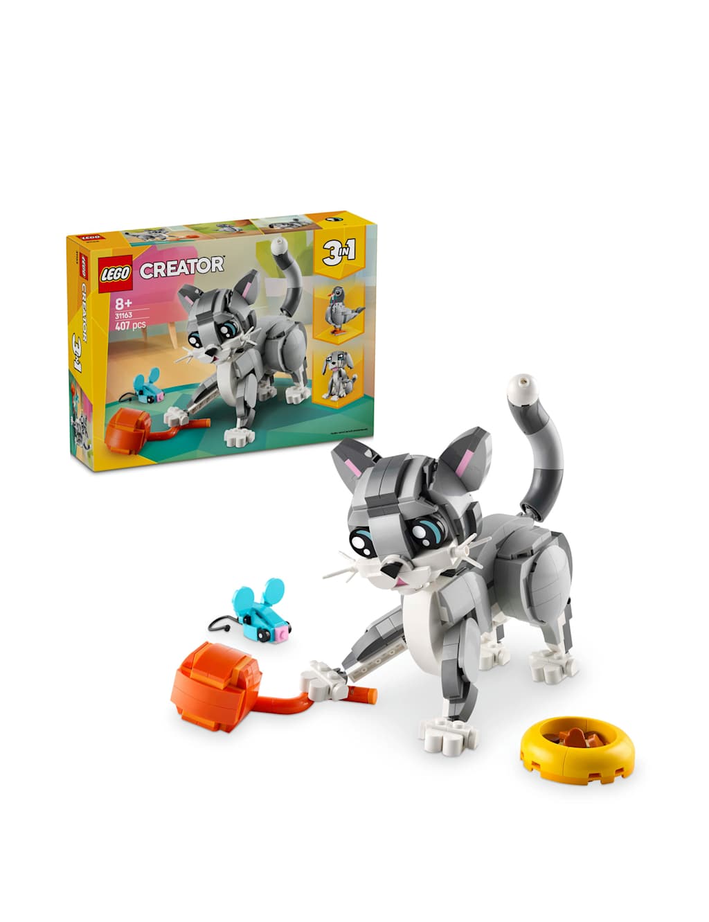 LEGO® Creator 3in1 Playful Cat Toy Animal Set 31163  (8+ Yrs)