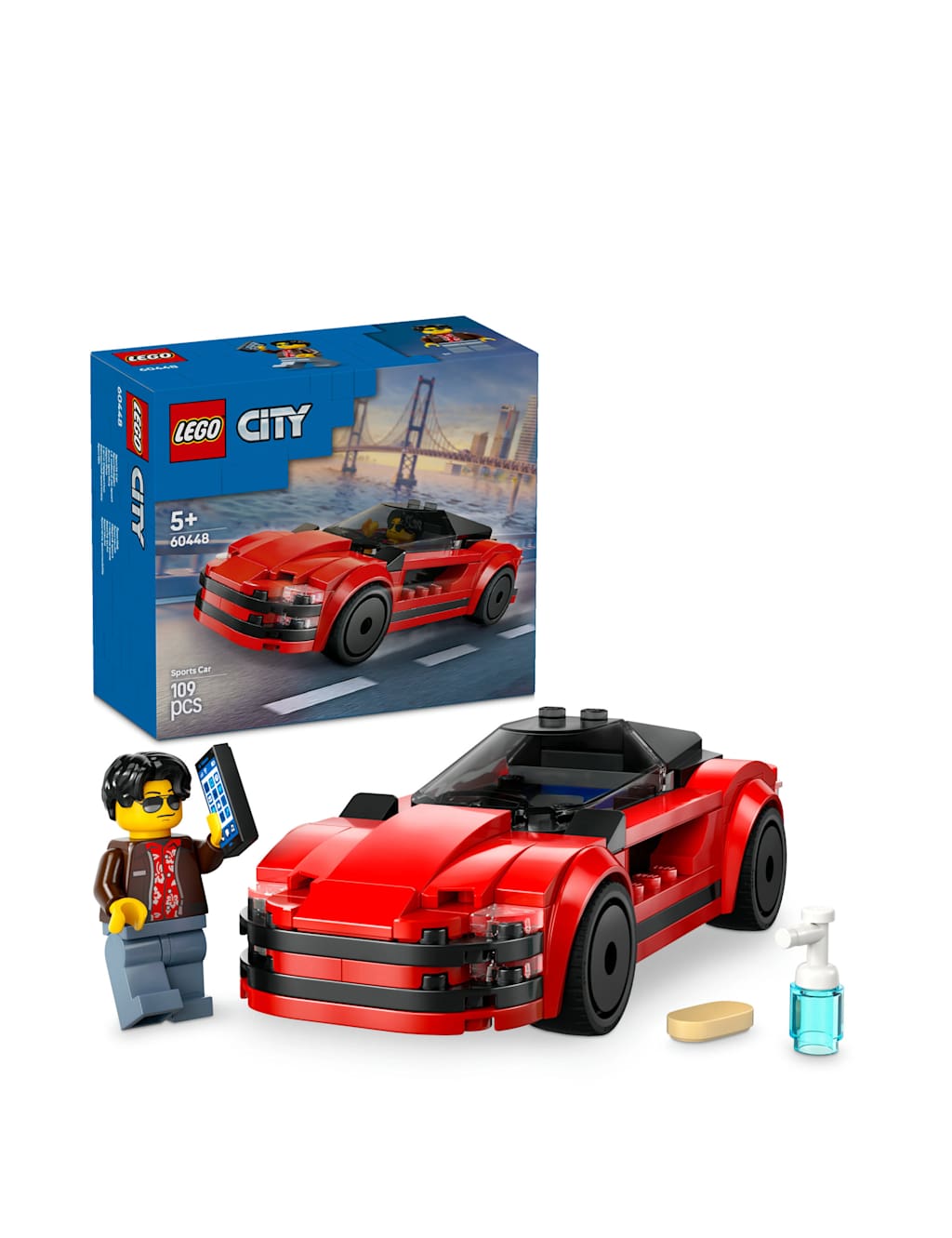 LEGO® City Red Sports Car Toy Vehicle Set  (5+ Yrs)