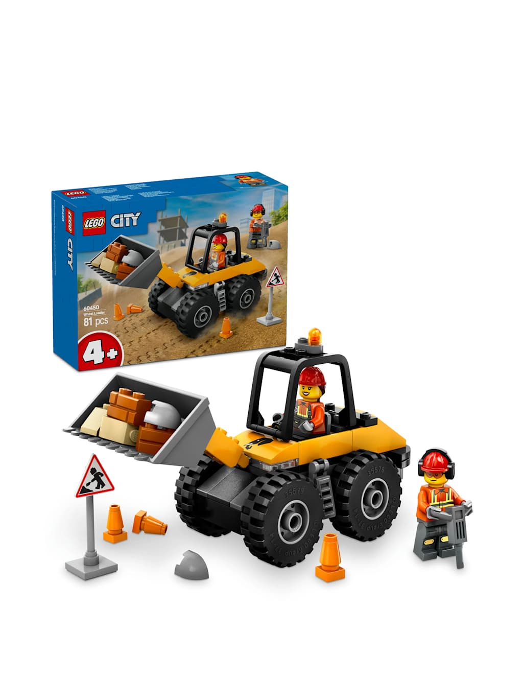 LEGO® City Yellow Construction Wheel Loader Set  (4+ Yrs)
