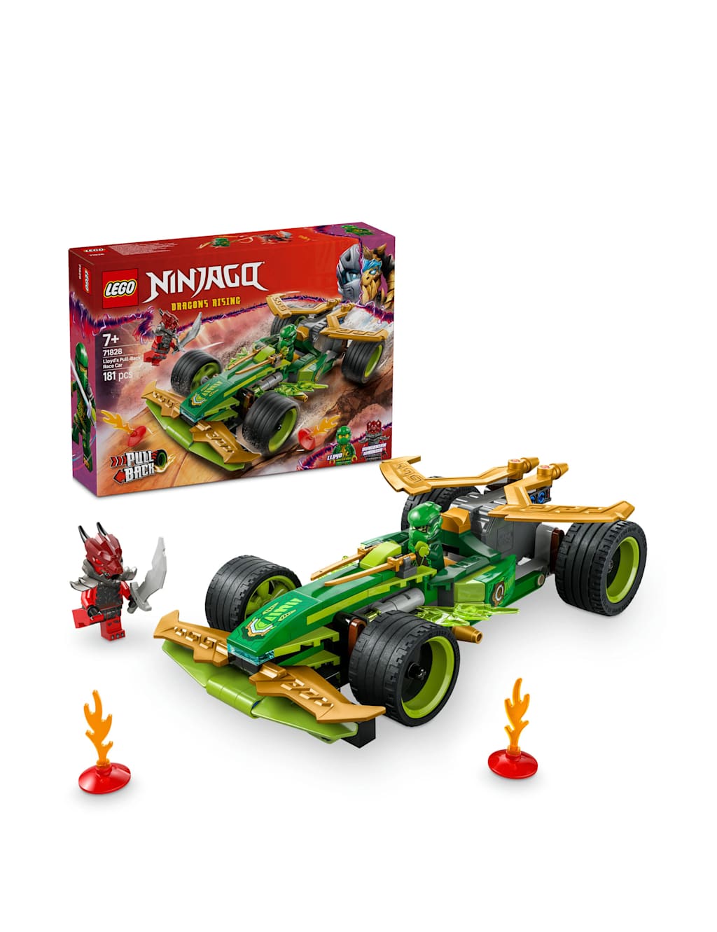 LEGO® NINJAGO Lloyd’s Pull-Back Race Car Toy 71828 (7+ Yrs)