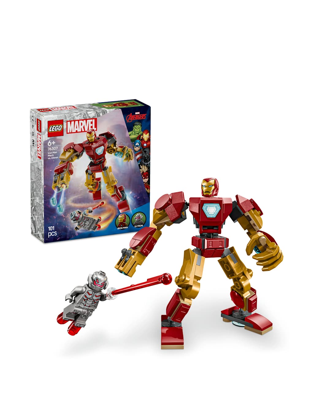 LEGO® Marvel Iron Man Mech vs. Ultron Set  (6+ Yrs)