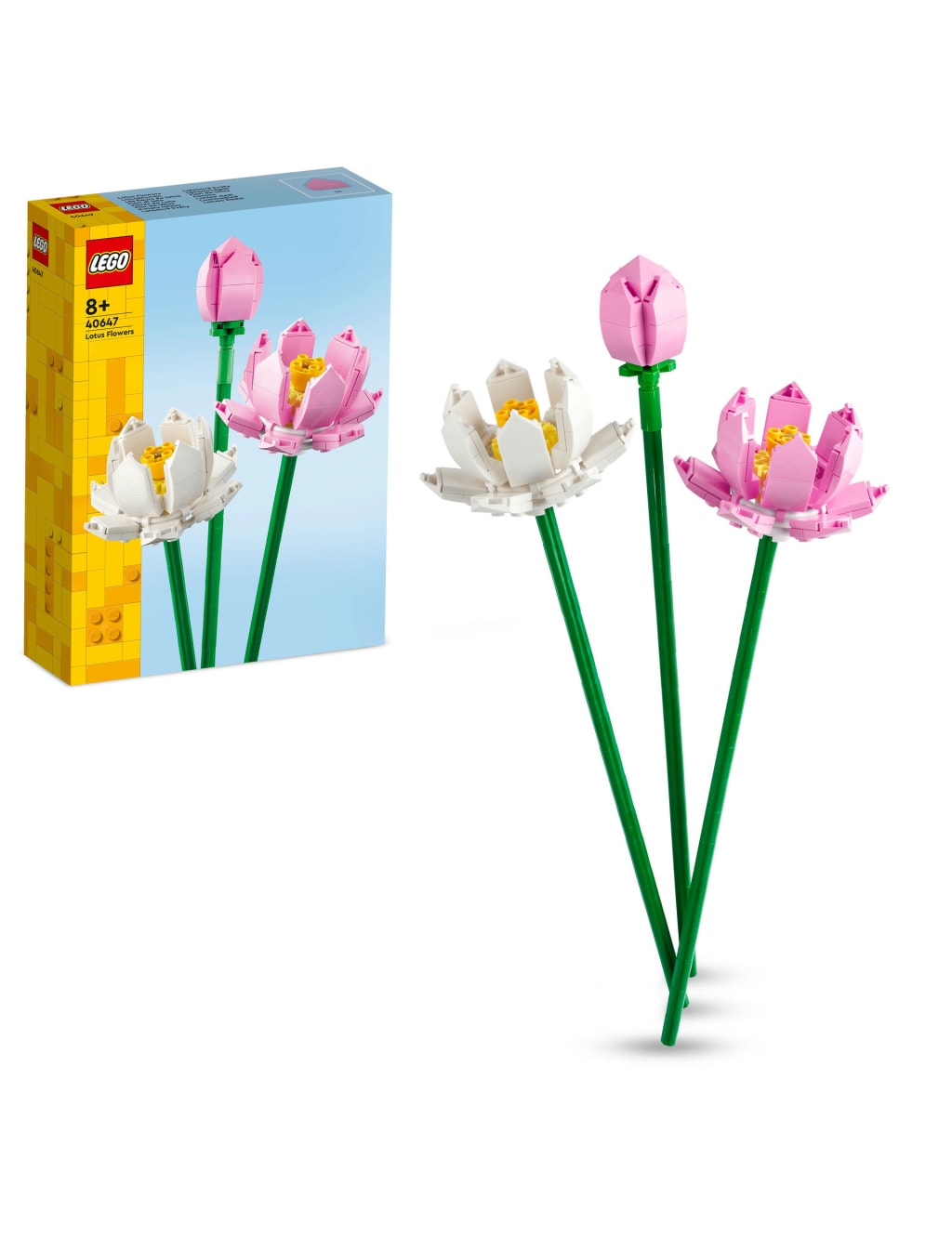 LEGO® Lotus Flowers Building Toy Set for Ages 40647 (8+ Yrs)