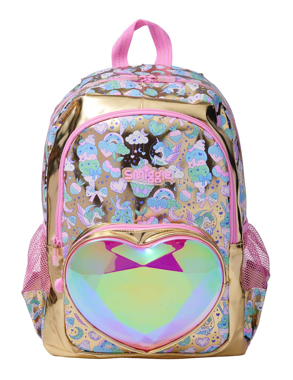 Smiggle Kids' Printed Backpack Gold Mix