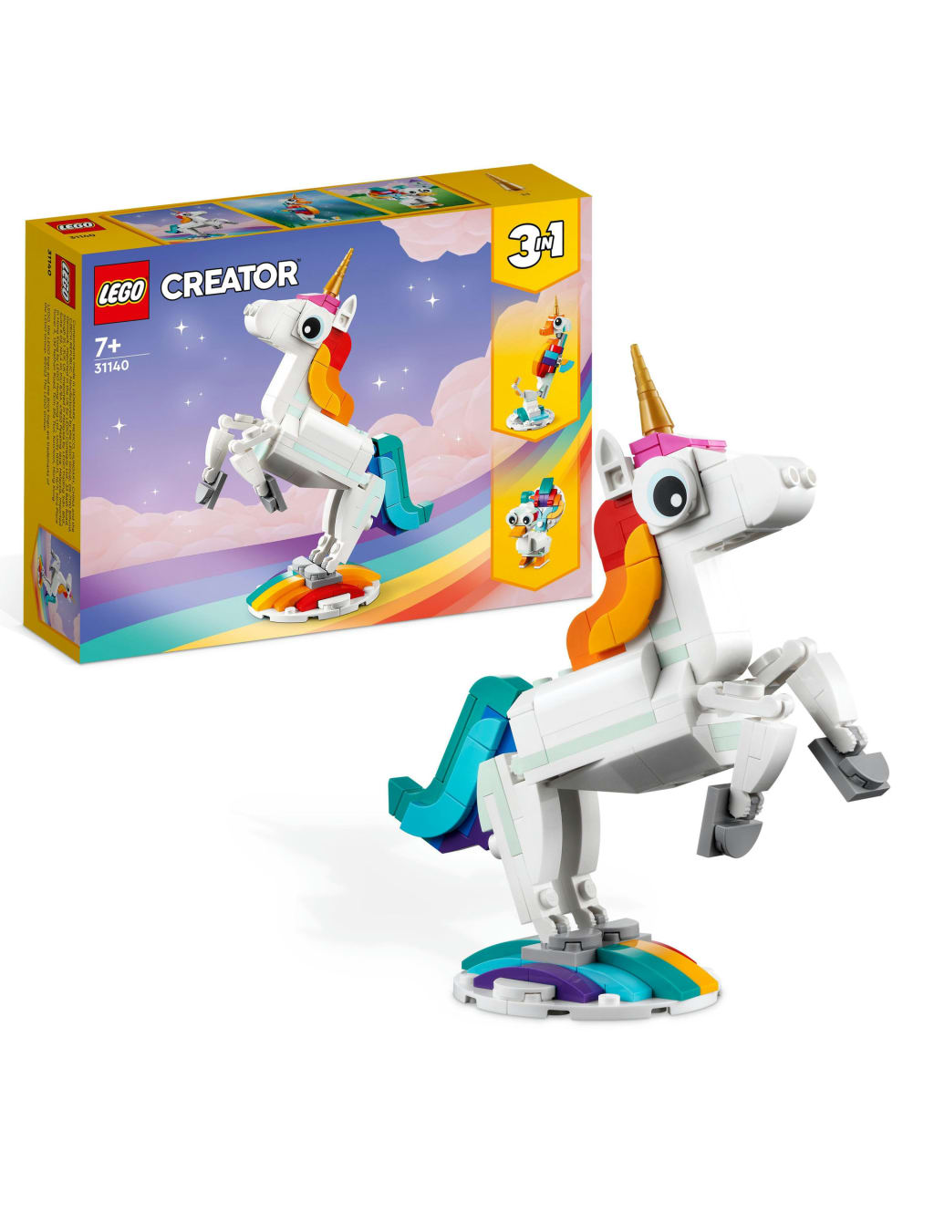 LEGO® Creator 3 in 1 Magical Unicorn Toy Set 31140 (7+ Yrs)