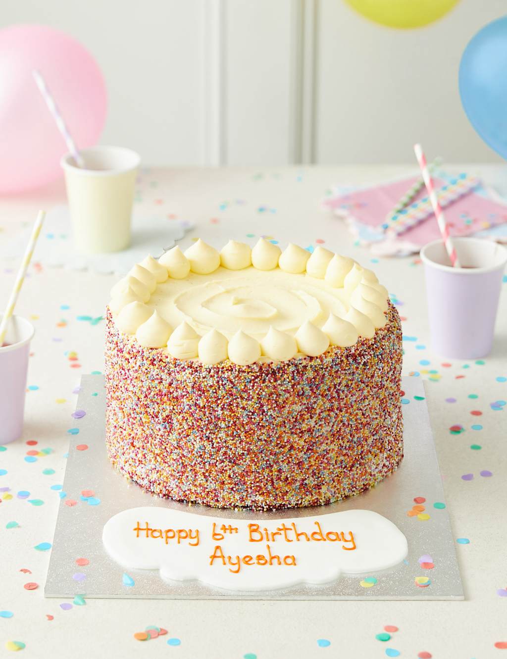 Personalised Extra Large Rainbow Layers Cake (Serves 32)