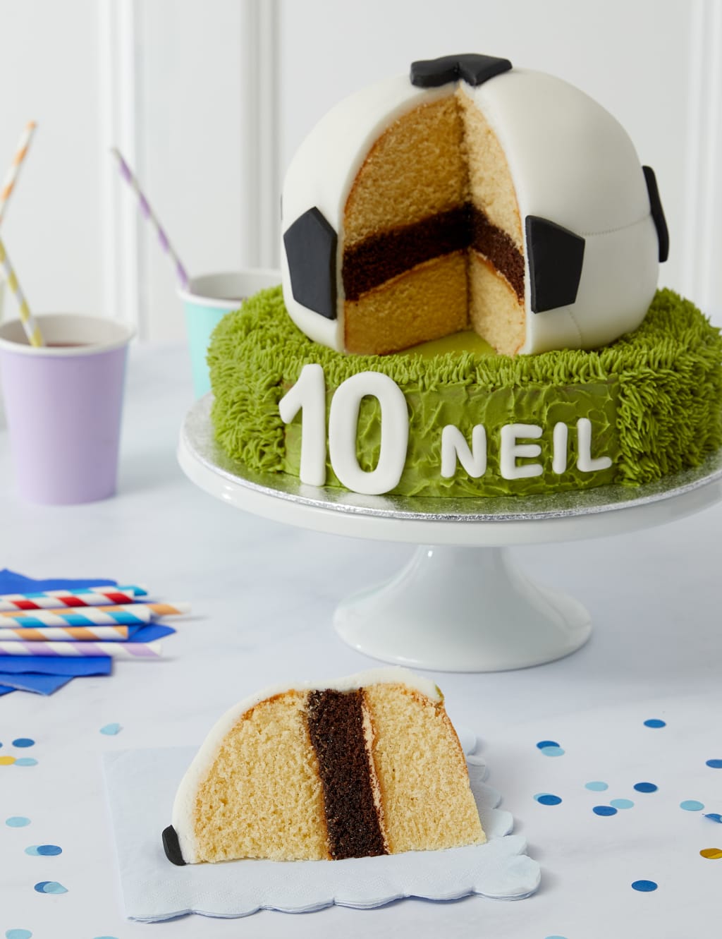 Personalised Football Cake (Serves 36)