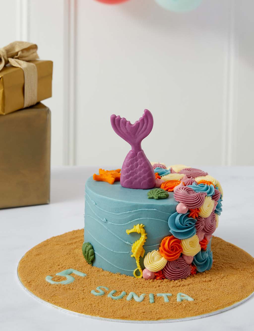 Personalised Under the Sea Mermaid Cake (Serves 20)