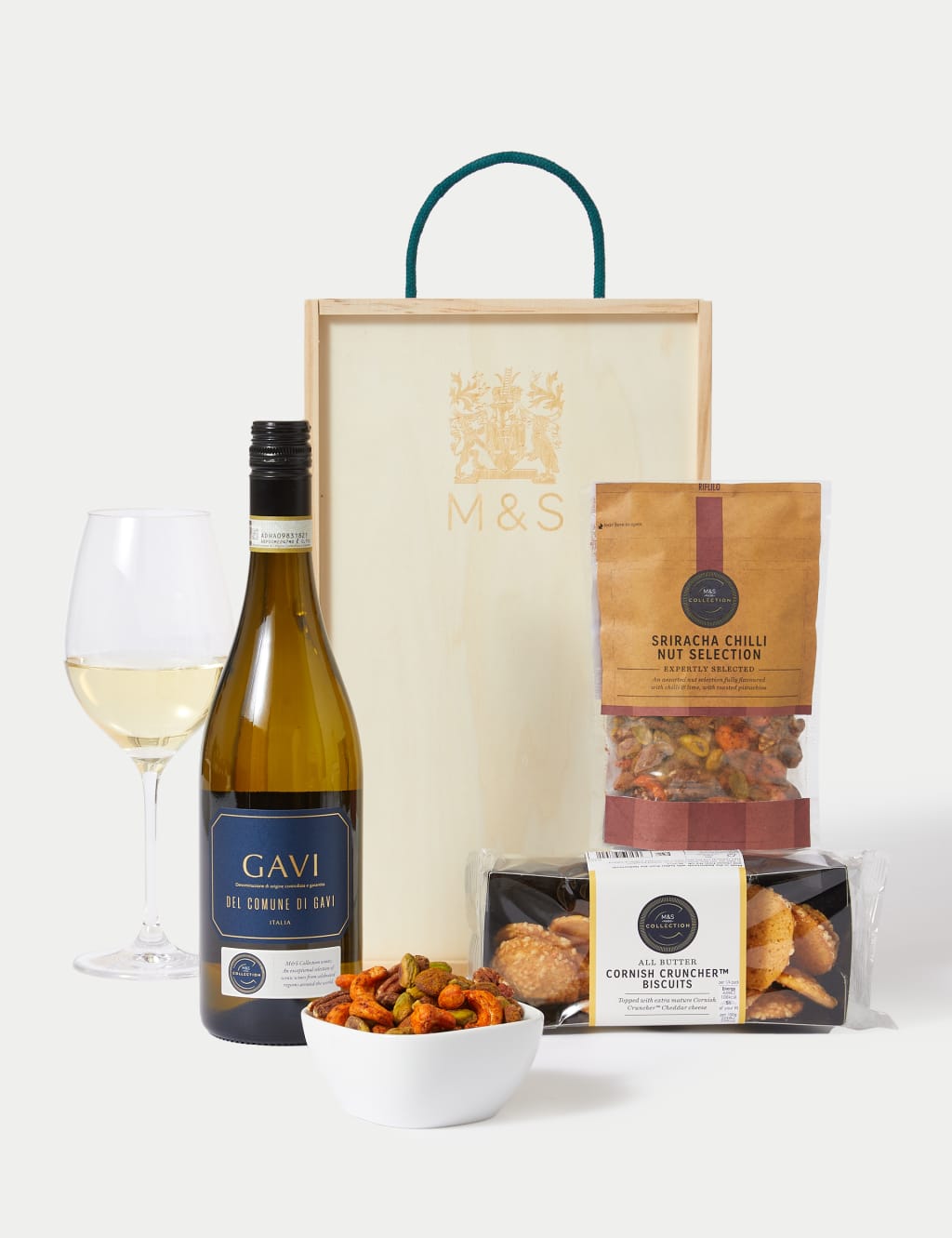 White Wine & Nibbles Gift Box