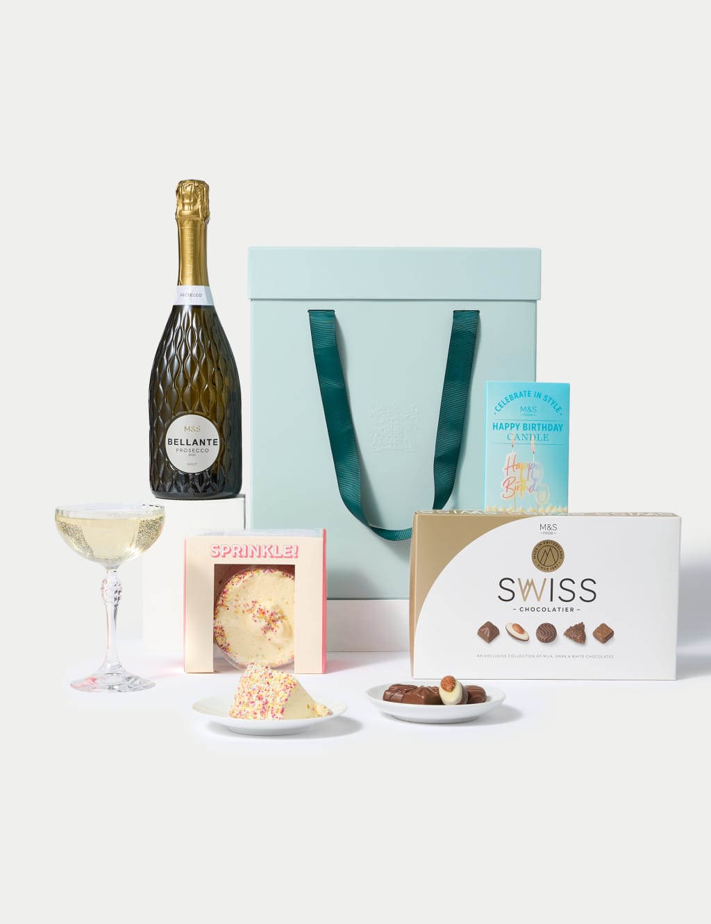 Happy Birthday Cake & Prosecco Gift Box