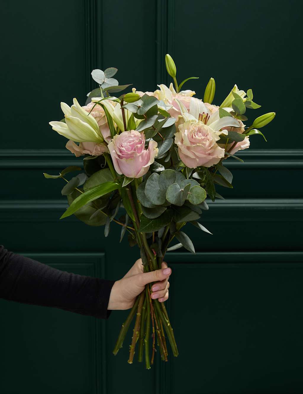 Radiant Pink Rose & Lily Bouquet