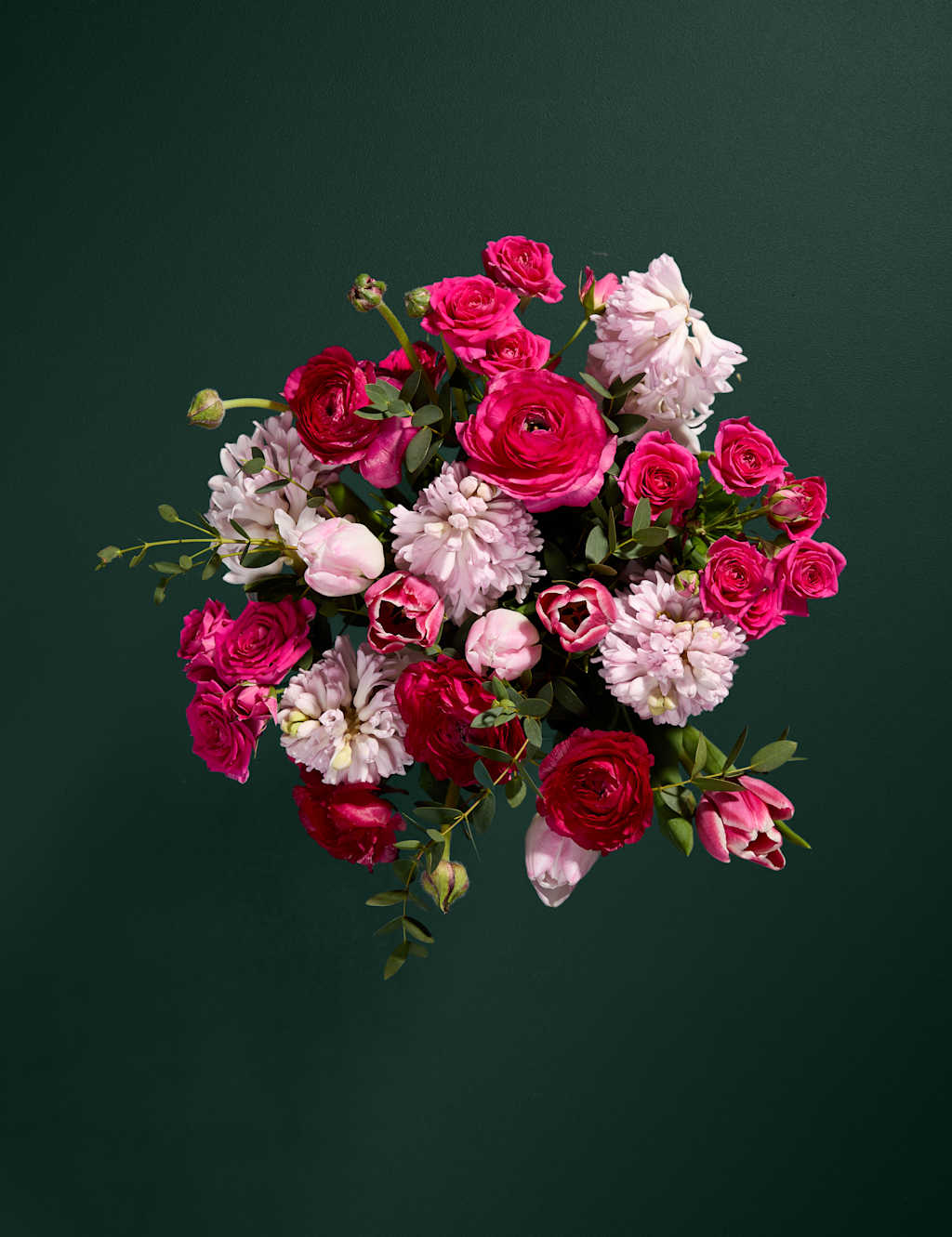 Mother's Day Tulip, Ranunculus & Hyacinth Bouquet with Rosé Prosecco