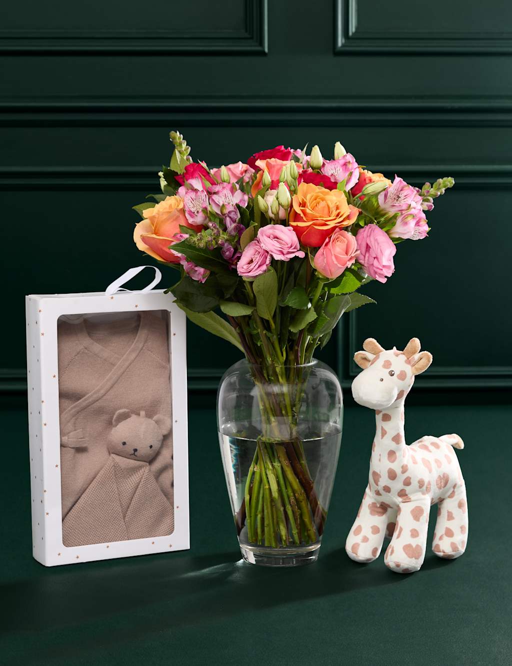 M&S Flower Market New Baby Rose & Lisianthus Bouquet with Baby Set (0-3 months) image