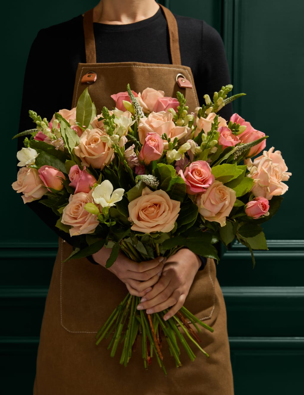 Peach Rose & Freesia Bouquet