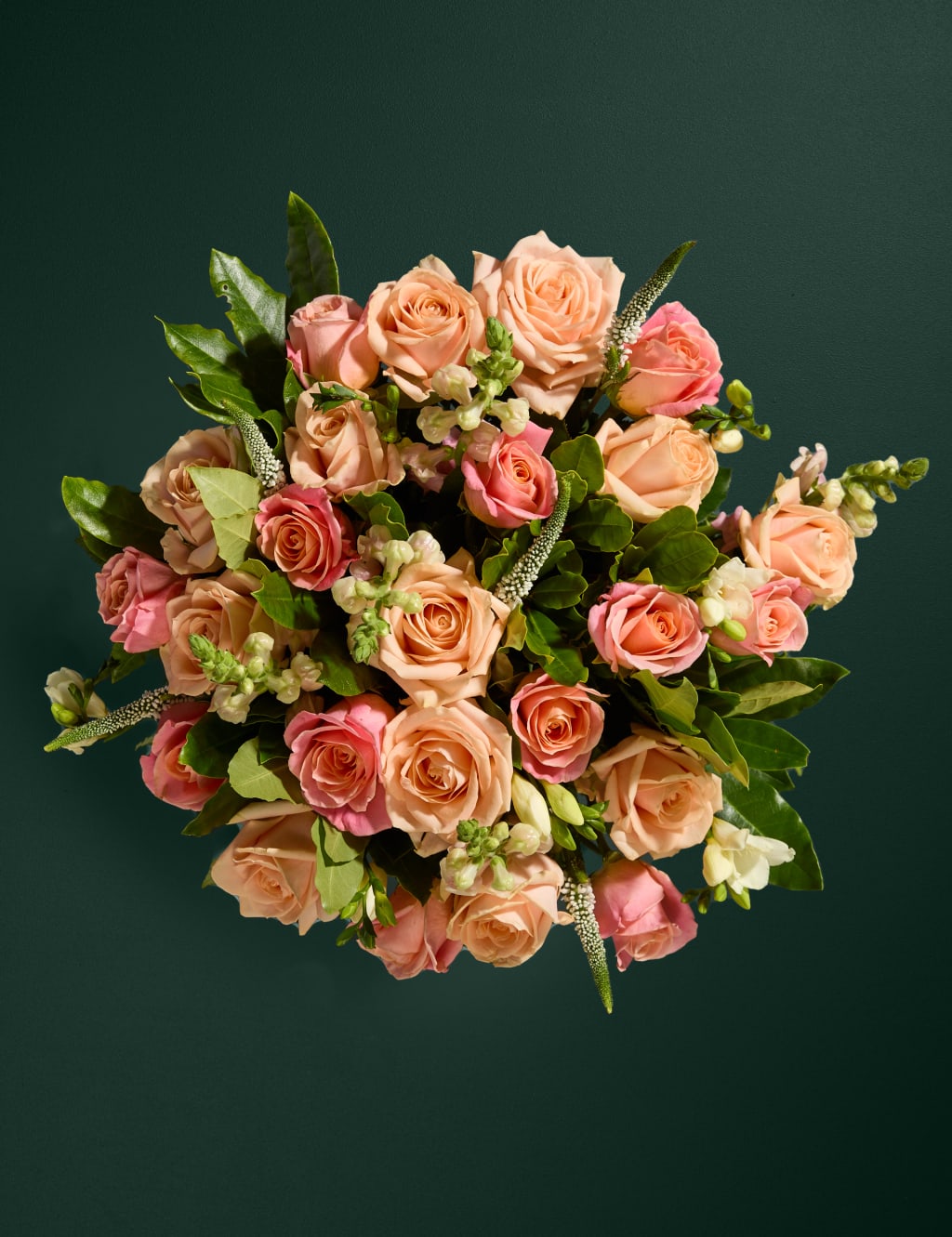 Peach Rose & Freesia Bouquet