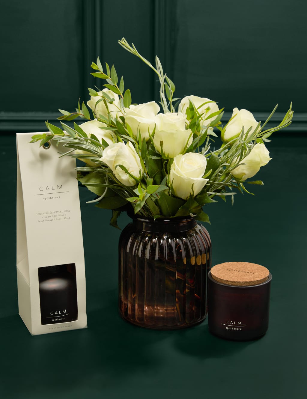 M&S Collection Rose Bouquet with Calm Candle & Diffuser